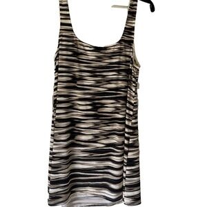 Coco Reef Royal Tank Cover Up Sz Large  Vacation Beach Resort Wear Gold Stripe